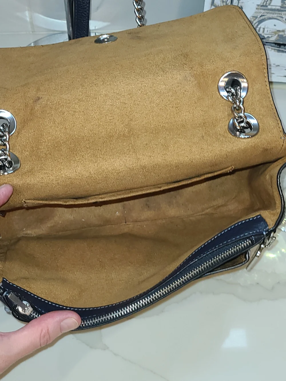 Coach Klare Crossbody 25 In Color block Silver/Midnight Multi CC351 EUC